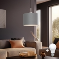 Eglo - LED Luster na užetu TUNJA 1xE27/60W/230V siva