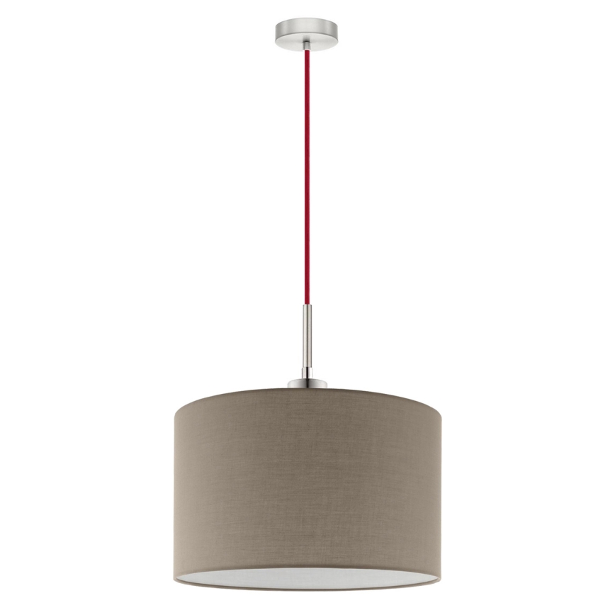Eglo - LED Luster na užetu TUNJA 1xE27/60W/230V taupe