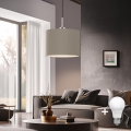 Eglo - LED Luster na užetu TUNJA 1xE27/60W/230V taupe