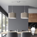 Eglo - LED Luster na užetu TUNJA 2xE27/60W/230V taupe
