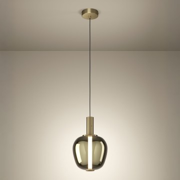 Eglo - LED luster s mogućnošću prigušivanja na sajli LED/6W/230V + LED/1,6W 2200-6500K Ø 25 cm zlatni