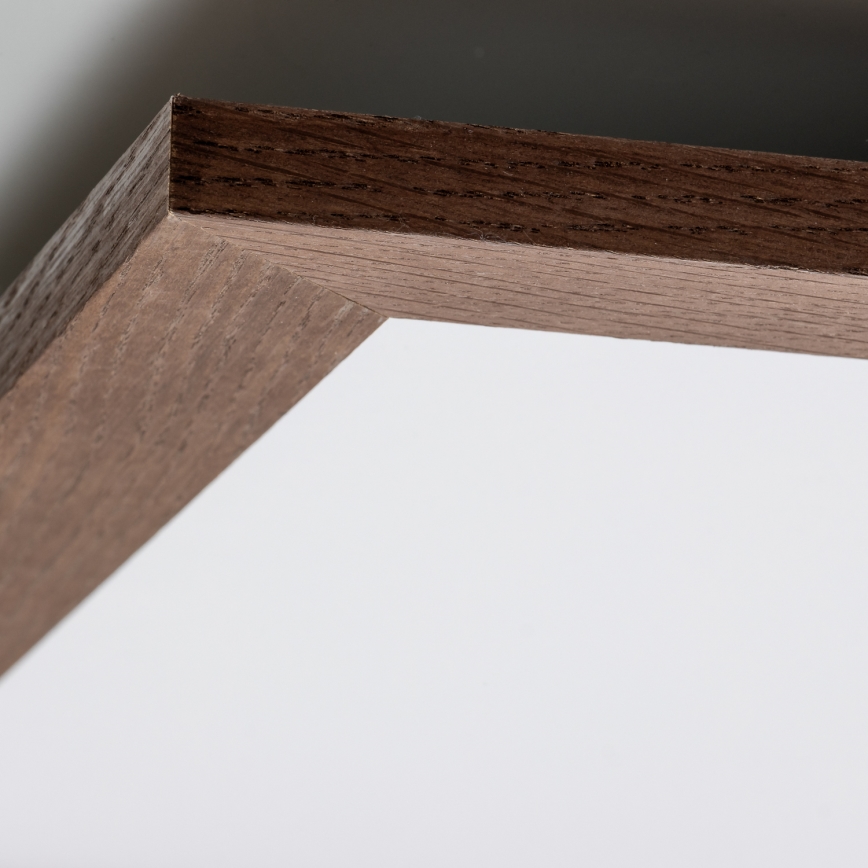 Eglo - LED nadometni panel SALOBRENA WOOD LED/31W/230V 64x64 cm tamnosmeđa