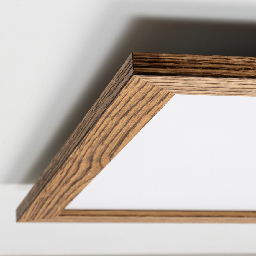 Eglo - LED Nadgradni panel SALOBRENA-RW WOOD LED/34W/230V 2700/4000K 64x64 cm smeđa