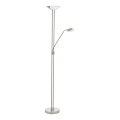 Eglo - LED podesiva podna lampa LED/20W + LED/2,5W mat krom