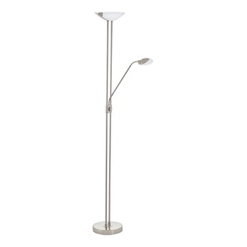 Eglo - LED podesiva podna lampa LED/20W + LED/2,5W mat krom