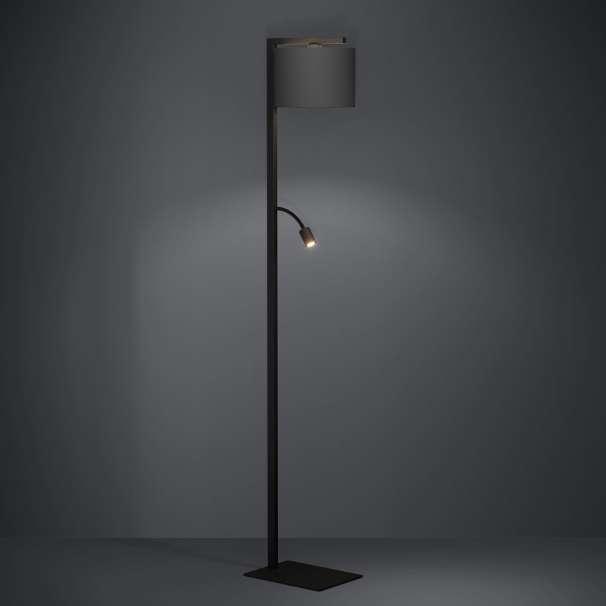 Eglo - LED Podna lampa 1xE27/40W/230V + LED/3,8W 3000K crna