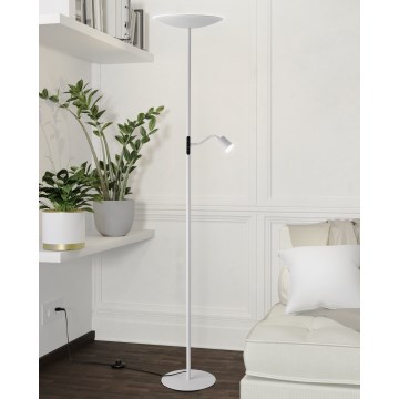 Eglo - LED podna lampa s mogućnošću prigušivanja LED/26,5W/230V + LED/4W bijela