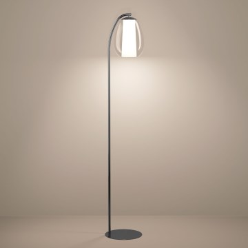 Eglo - LED podna lampa s mogućnošću prigušivanja LED/7W/230V + LED/1,6W 2200-6500K crni krom