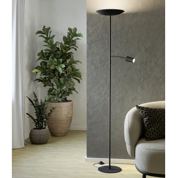 Eglo - LED podna lampa s prigušivanjem LED/26,5W/230V + LED/4W crna