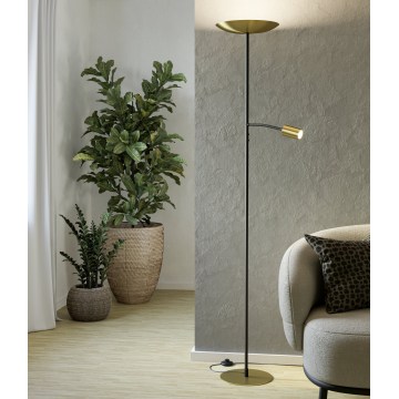 Eglo - LED podna lampa s prigušivanjem LED/26,5W/230V + LED/4W zlatna