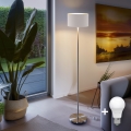 Eglo - LED  Podna lampa TUNJA 1xE27/60W/230V mat krom/bijela