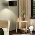Eglo - LED  Podna lampa TUNJA 1xE27/60W/230V mat krom/crna