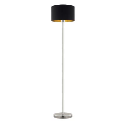 Eglo - LED  Podna lampa TUNJA 1xE27/60W/230V mat krom/crna