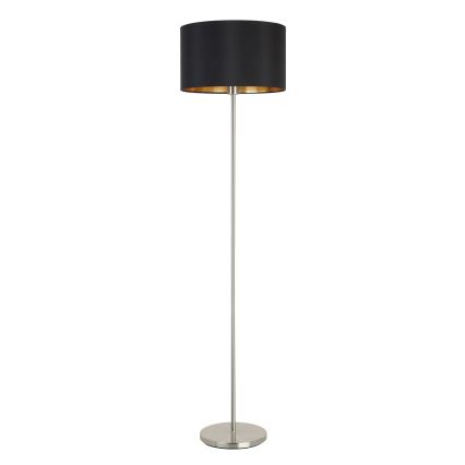 Eglo - LED  Podna lampa TUNJA 1xE27/60W/230V mat krom/crna