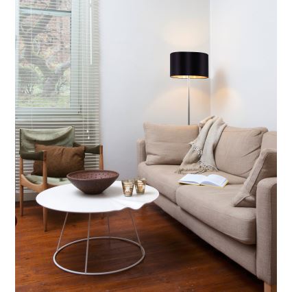 Eglo - LED  Podna lampa TUNJA 1xE27/60W/230V mat krom/crna