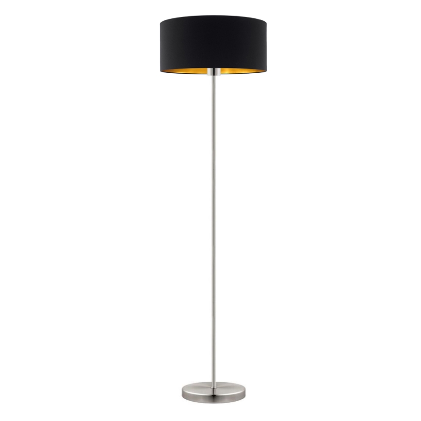 Eglo - LED Podna lampa TUNJA 1xE27/60W/230V mat krom/crna