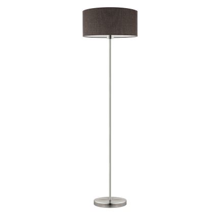 Eglo - LED  Podna lampa TUNJA 1xE27/60W/230V mat krom/smeđa