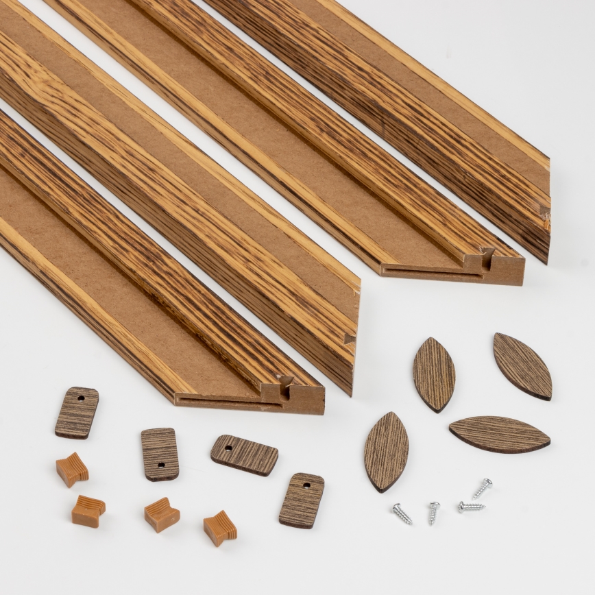 Eglo - LED Prigušivi nadgradni panel POZZALLO WOOD LED/21W/230V 2700-6500K 49,5x49,5 cm smeđa + daljinski upravljač