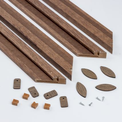 Eglo - LED Prigušivi nadgradni panel POZZALLO WOOD LED/21W/230V 2700-6500K 49,5x49,5 cm tamno smeđa + daljinski upravljač