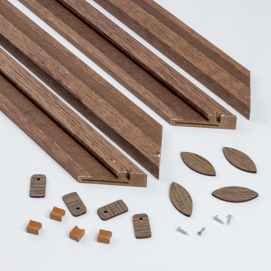 Eglo - LED Prigušivi nadgradni panel POZZALLO WOOD LED/21W/230V 2700-6500K 49,5x49,5 cm tamno smeđa + daljinski upravljač