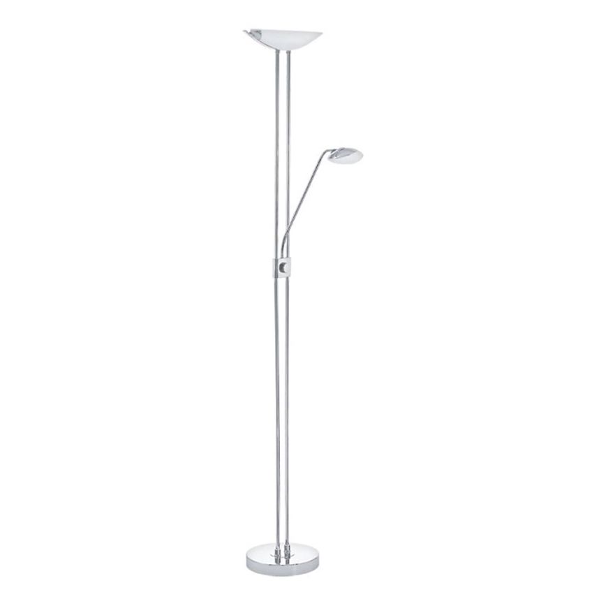 Eglo - LED Prigušiva podna lampa LED/20W + LED/2,5W sjajni krom