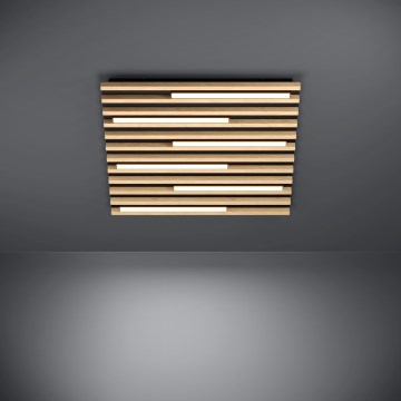 Eglo - LED Prigušiva stropna svjetiljka 6xLED/8,5W/230V 3000K 57,5x57,5 cm smeđa
