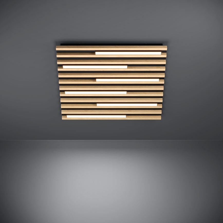 Eglo - LED Prigušiva stropna svjetiljka 6xLED/8,5W/230V 3000K 57,5x57,5 cm smeđa