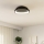 Eglo - LED Prigušiva stropna svjetiljka LED/12W/230V 2700-6500K crna + daljinski upravljač
