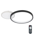 Eglo - LED Prigušiva stropna svjetiljka LED/15W/230V crna + daljinski upravljač