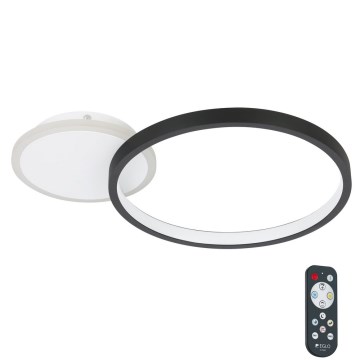 Eglo - LED Prigušiva stropna svjetiljka LED/15W/230V crna + daljinski upravljač