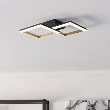 Eglo - LED Prigušiva stropna svjetiljka LED/18,4W/230V 4000K crna/zlatna