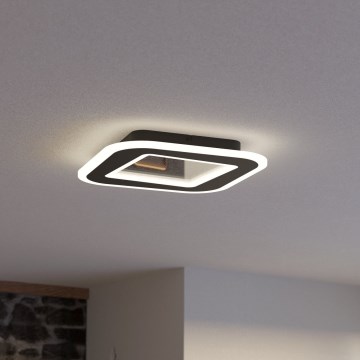 Eglo - LED Prigušiva stropna svjetiljka LED/20W/230V 2700-6500K crna + daljinski upravljač