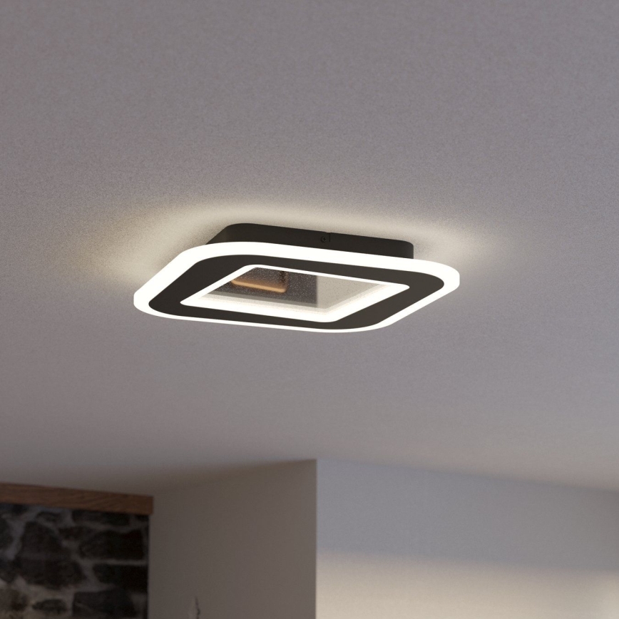 Eglo - LED Prigušiva stropna svjetiljka LED/20W/230V 2700-6500K crna + daljinski upravljač