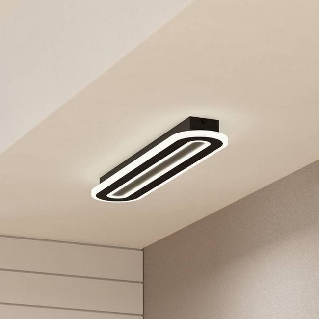Eglo - LED Prigušiva stropna svjetiljka LED/20W/230V 2700-6500K crna + daljinski upravljač