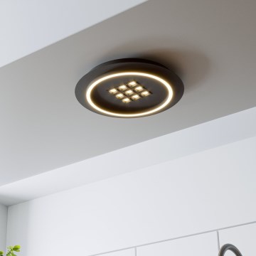 Eglo - LED Prigušiva stropna svjetiljka LED/21,4W/230V 2700-6500K crna + daljinski upravljač