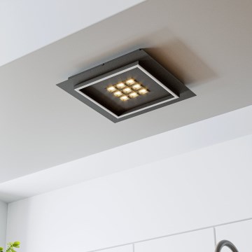 Eglo - LED Prigušiva stropna svjetiljka LED/21,4W/230V 2700-6500K crna + daljinski upravljač