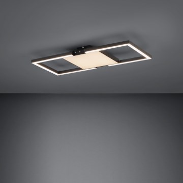 Eglo - LED Prigušiva stropna svjetiljka LED/26,2W/230V 2700-6500K crna + daljinski upravljač