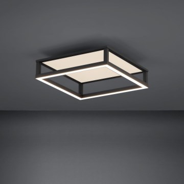 Eglo - LED Prigušiva stropna svjetiljka LED/29,4W/230V 2700-6500K crna + daljinski upravljač