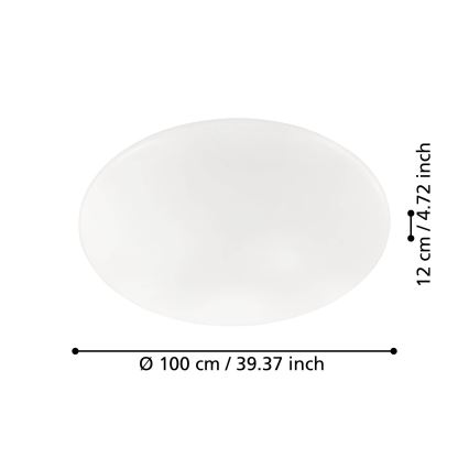 Eglo 97528 - LED stropna svjetiljka za prigušivanje GIRON LED/80W/230V