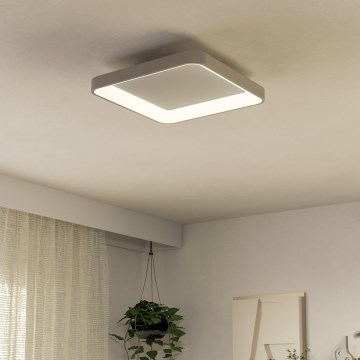Eglo - LED Prigušiva stropna svjetiljka LORETELLO LED/12W/230V bijela + daljinski upravljač