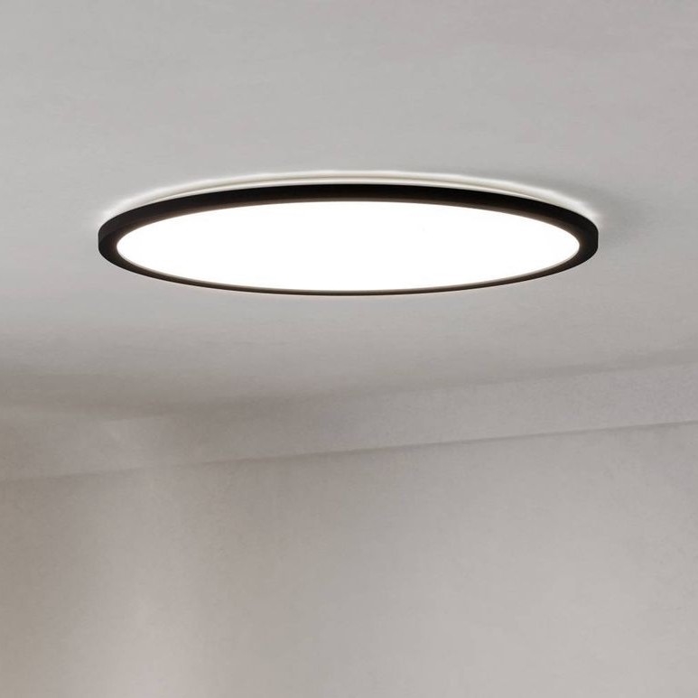 Eglo - LED Prigušiva stropna svjetiljka za kupaonicu LED/16,8W/230V 2700-6500K pr. 50 cm IP44 crna + daljinski upravljač