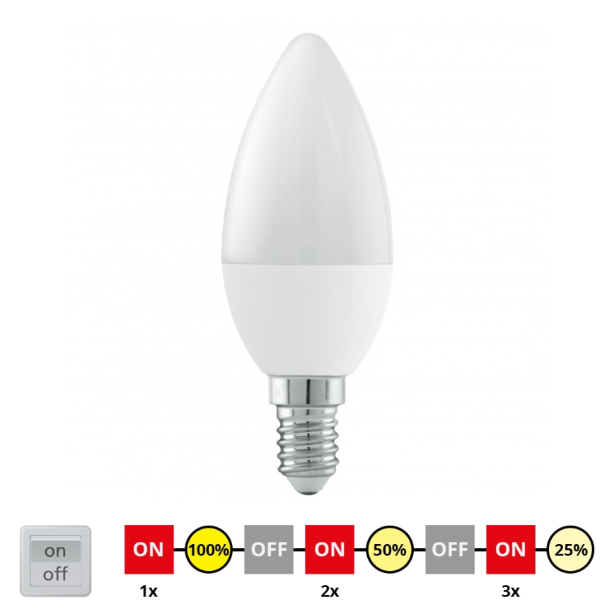 EGLO - LED Prigušiva žarulja E14/6W/230V 3000K - STEPDIMMING