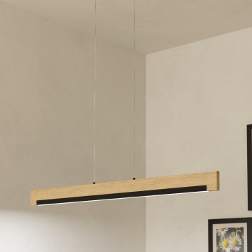 Eglo - LED prigušivač luster na užetu LED/25,5W/230V 3000K crna/bež