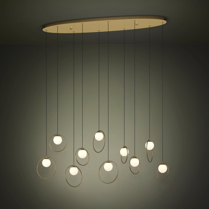 Eglo - LED Prigušivi luster na sajli 10xLED/3W/230V 3000K zlatna