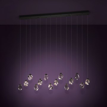 Eglo - LED Prigušivi luster na sajli 14xLED/3W/230V 3000K crna/prozirna