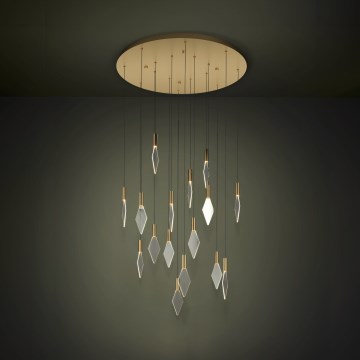 Eglo - LED Prigušivi luster na sajli 16xLED/3,3W/230V 3000K pr. 78 cm zlatna