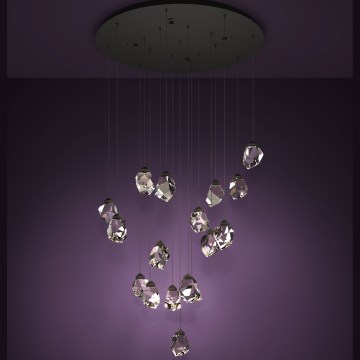 Eglo - LED Prigušivi luster na sajli 17xLED/3W/230V 3000K crna/prozirna