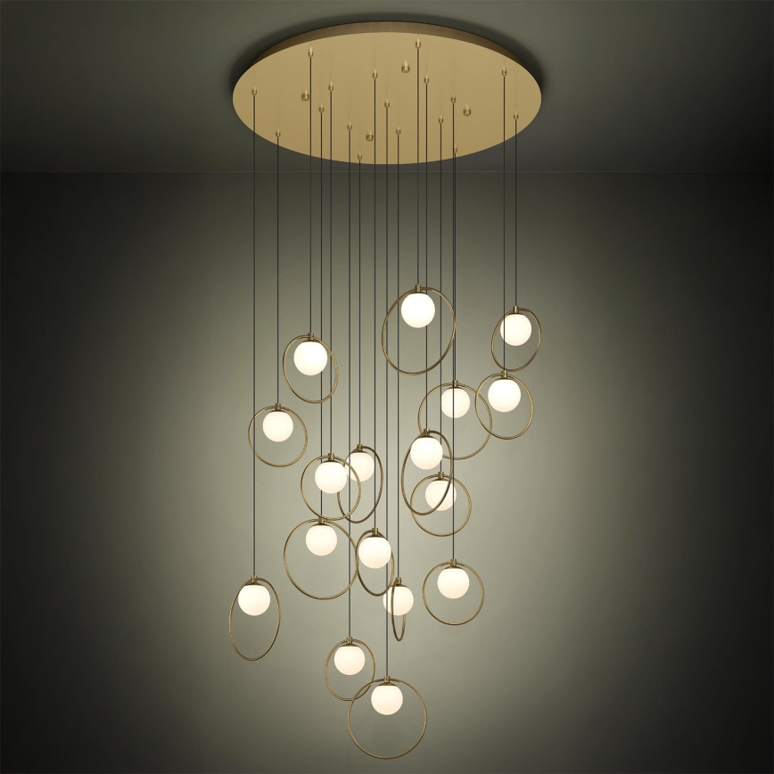 Eglo - LED Prigušivi luster na sajli 17xLED/3W/230V 3000K pr. 78 cm zlatna