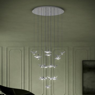 Eglo - LED Prigušivi luster na sajli 17xLED/3W/230V 3000K sjajni krom