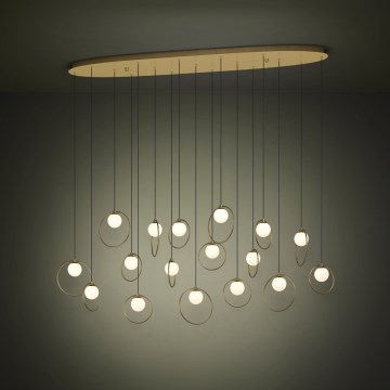 Eglo - LED Prigušivi luster na sajli 17xLED/3W/230V 3000K zlatna
